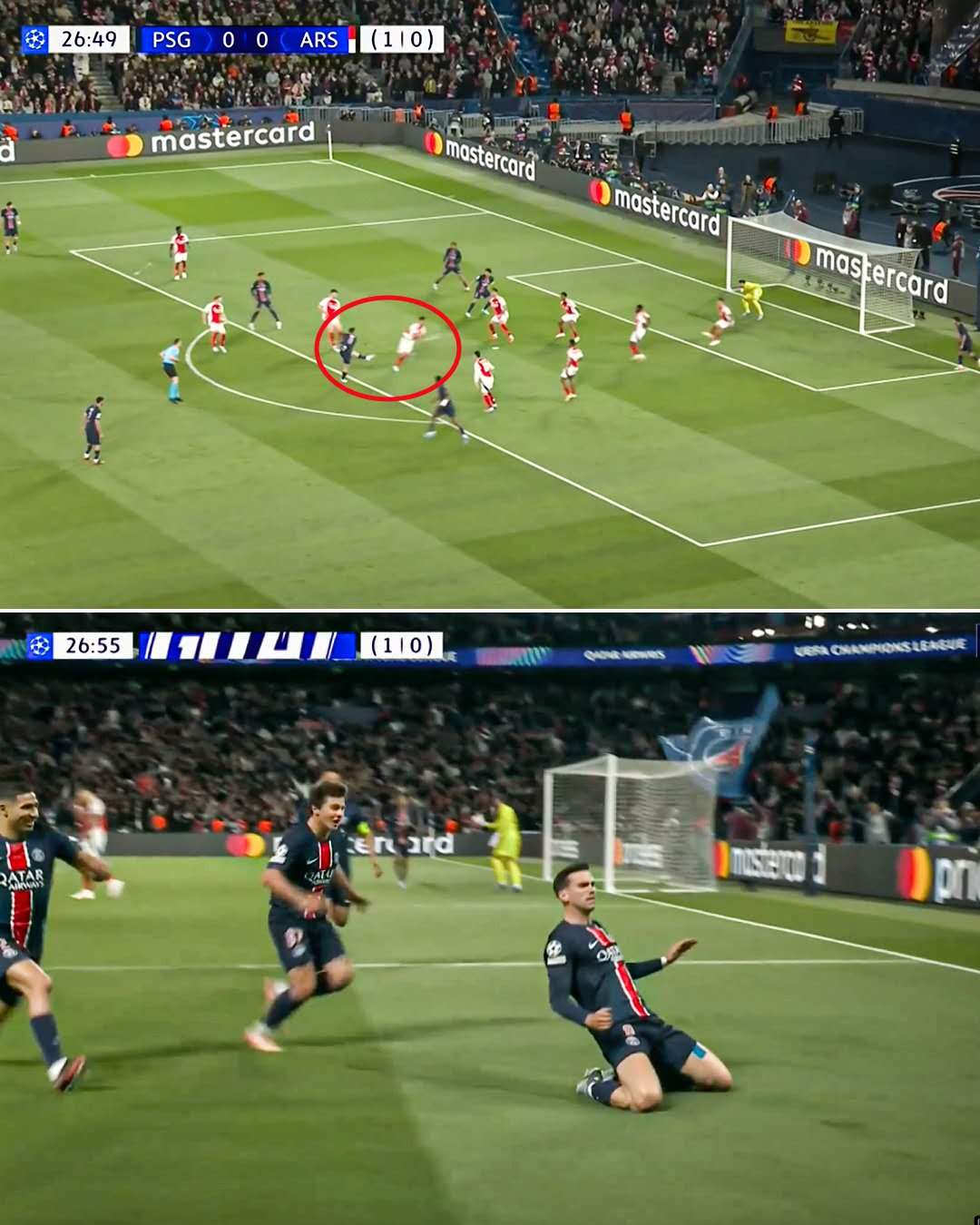 曼城巴黎前锋齐破门，轻松击败对手